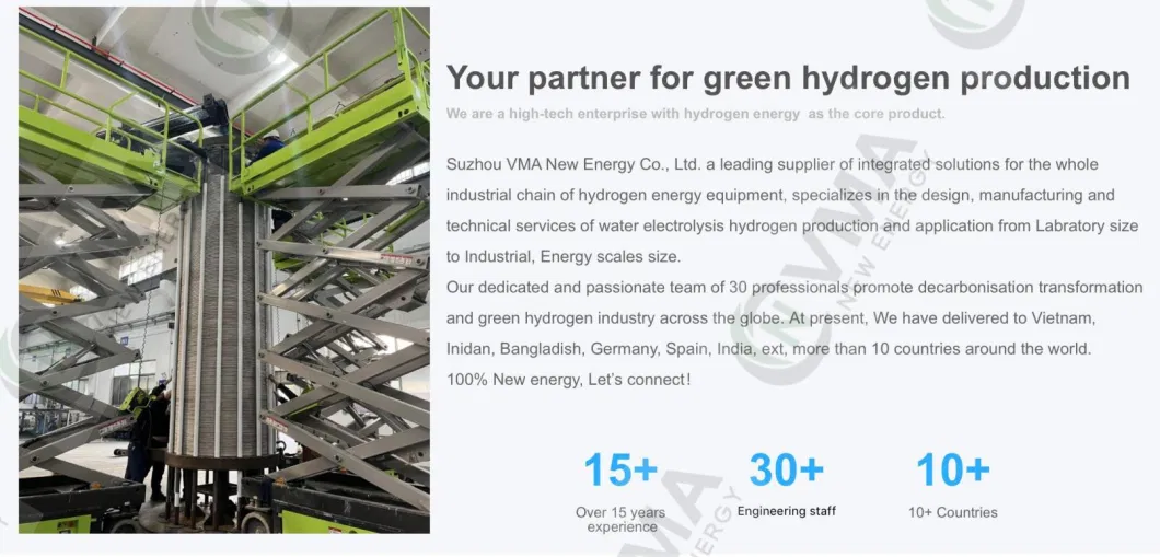Container Type Water Electrolysis Green Hydrogen Generator Plant for Solar Wind Power Plant and Fuel Cell Application