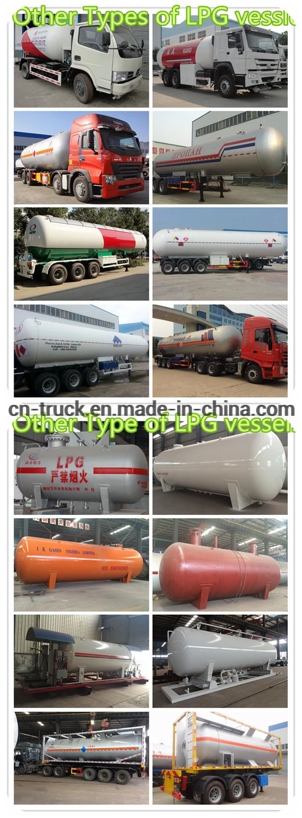 Factory Sales 30000L 32000L 35000L 36000L LPG Tank Semi Trailer Gas Tank Trailer