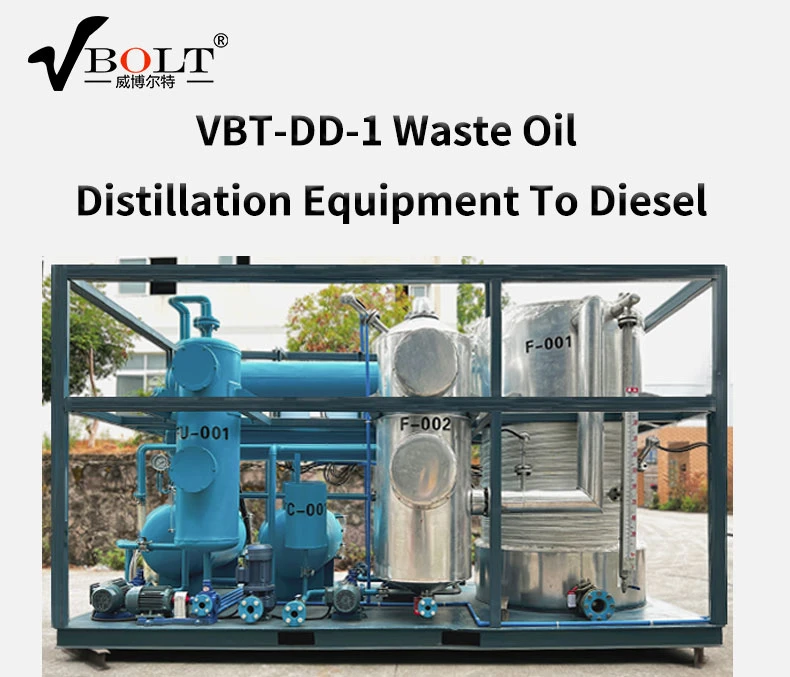 Small Equipment Waste Oil Recovery Plant Waste Oil Recovery Engine Oil Treatment Waste Fully Continuous Pyrolysis