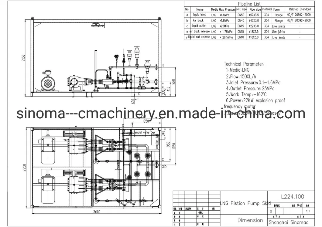 LNG Regulating Metering Skid LNG Pump LNG Lcng Gas Refilling Station