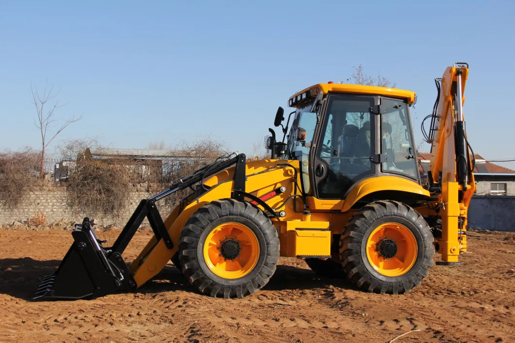 High Quality Jx45h Excavator Backhoe Digger Loader with 4 Equal Wheels