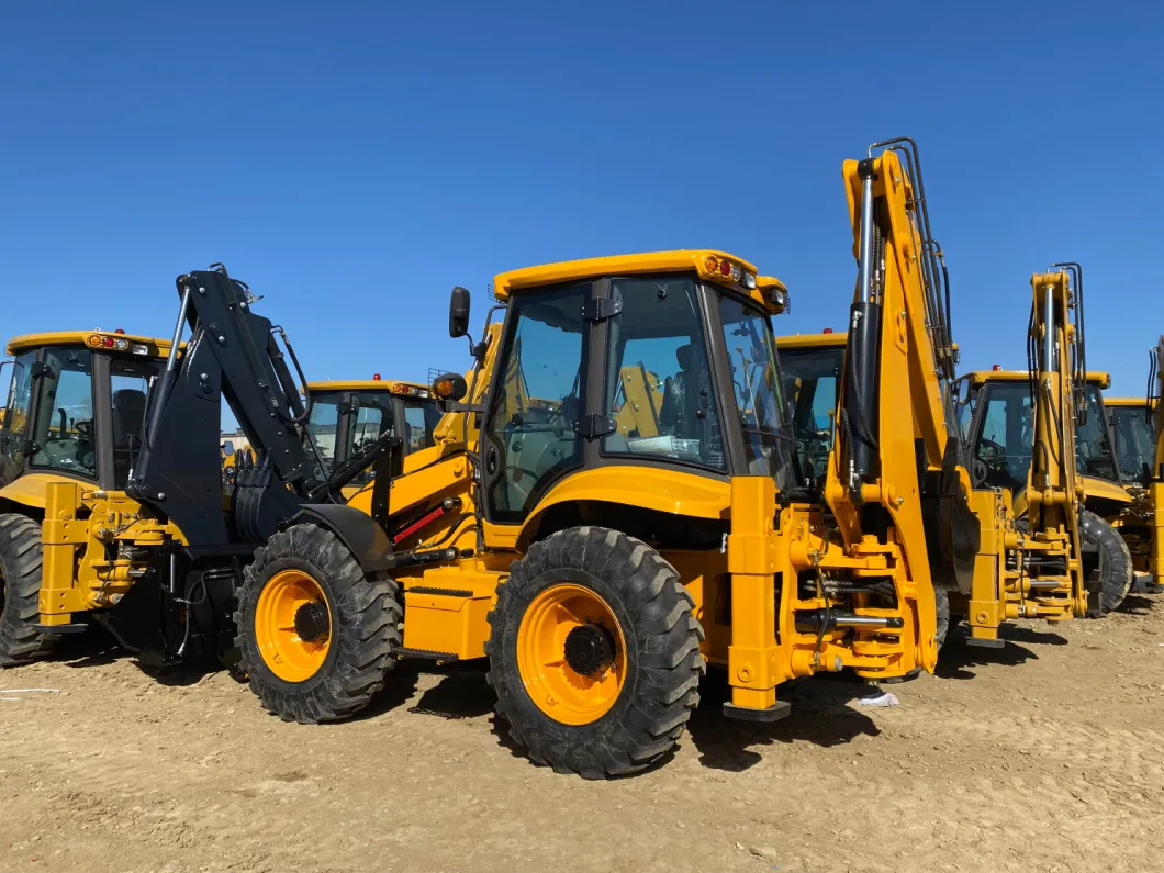 High Quality Jx45h Excavator Backhoe Digger Loader with 4 Equal Wheels