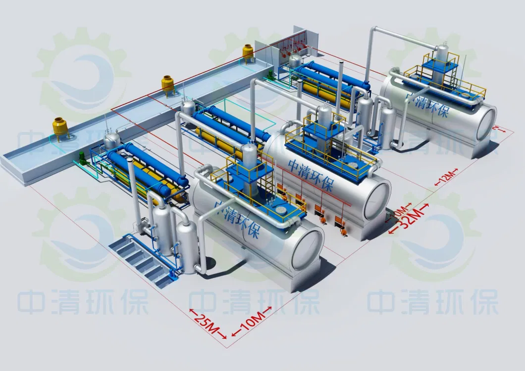 Semi Continuously Waste Tire Pyrolysis Plant From China Factory