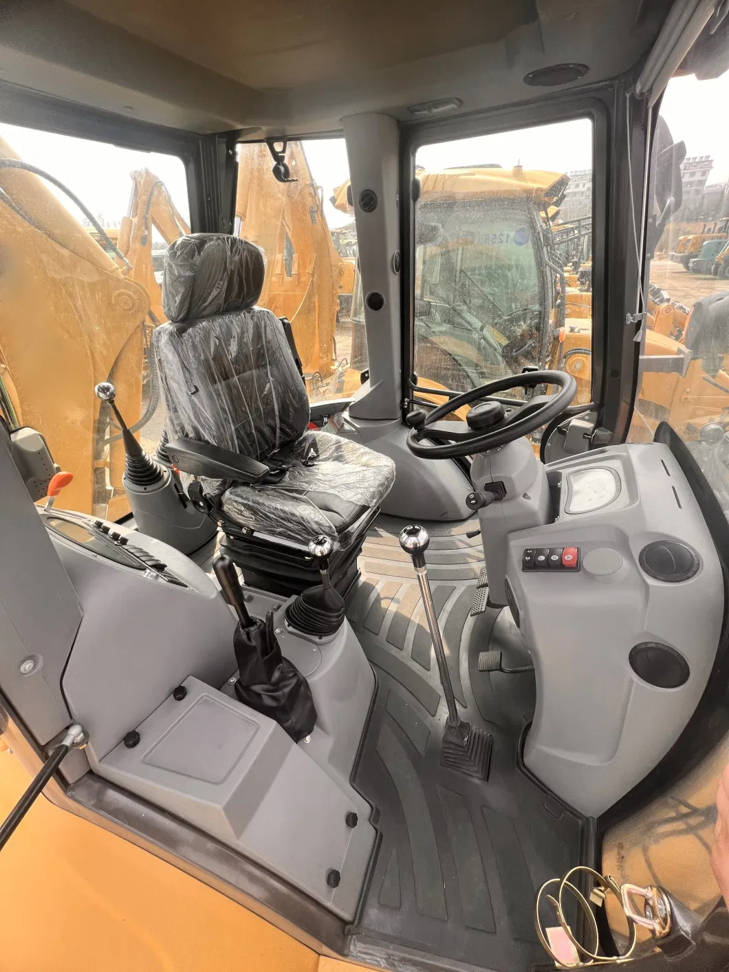 High Quality Jx45h Excavator Backhoe Digger Loader with 4 Equal Wheels