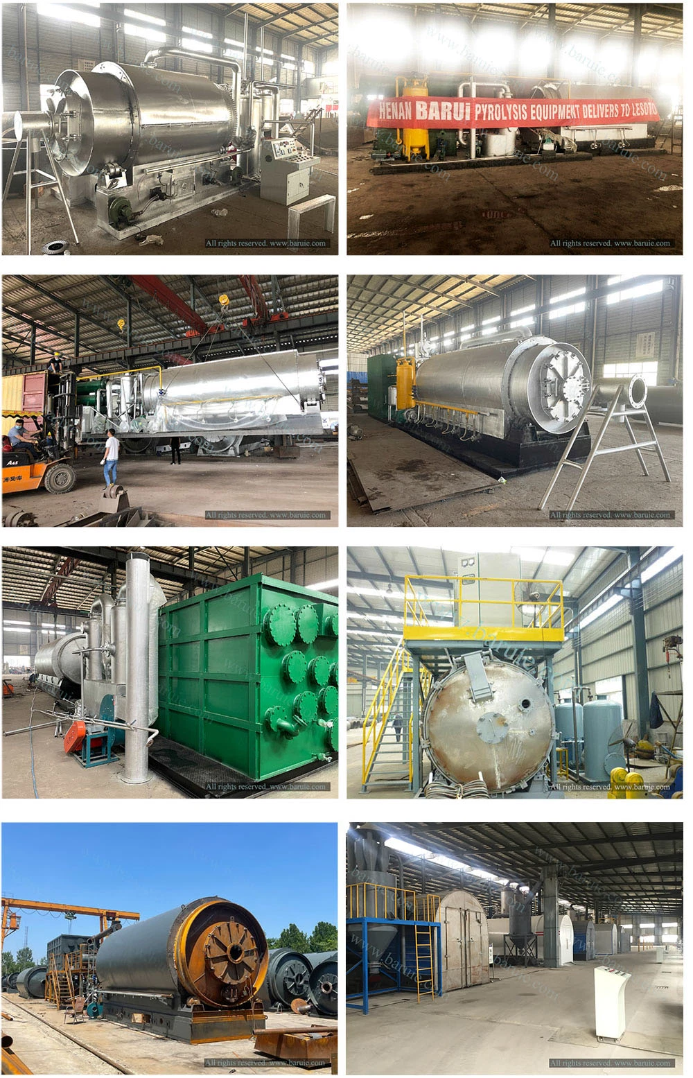 Skid Mounted Pyrolysis Unit Automatic Recycling Equipment to Oil