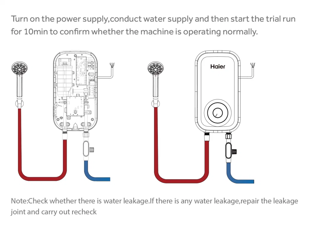 Haier Wholesale Price White 3500W 4500W Fast Heating Discount Tankless Hot Water Bath Electric Heater