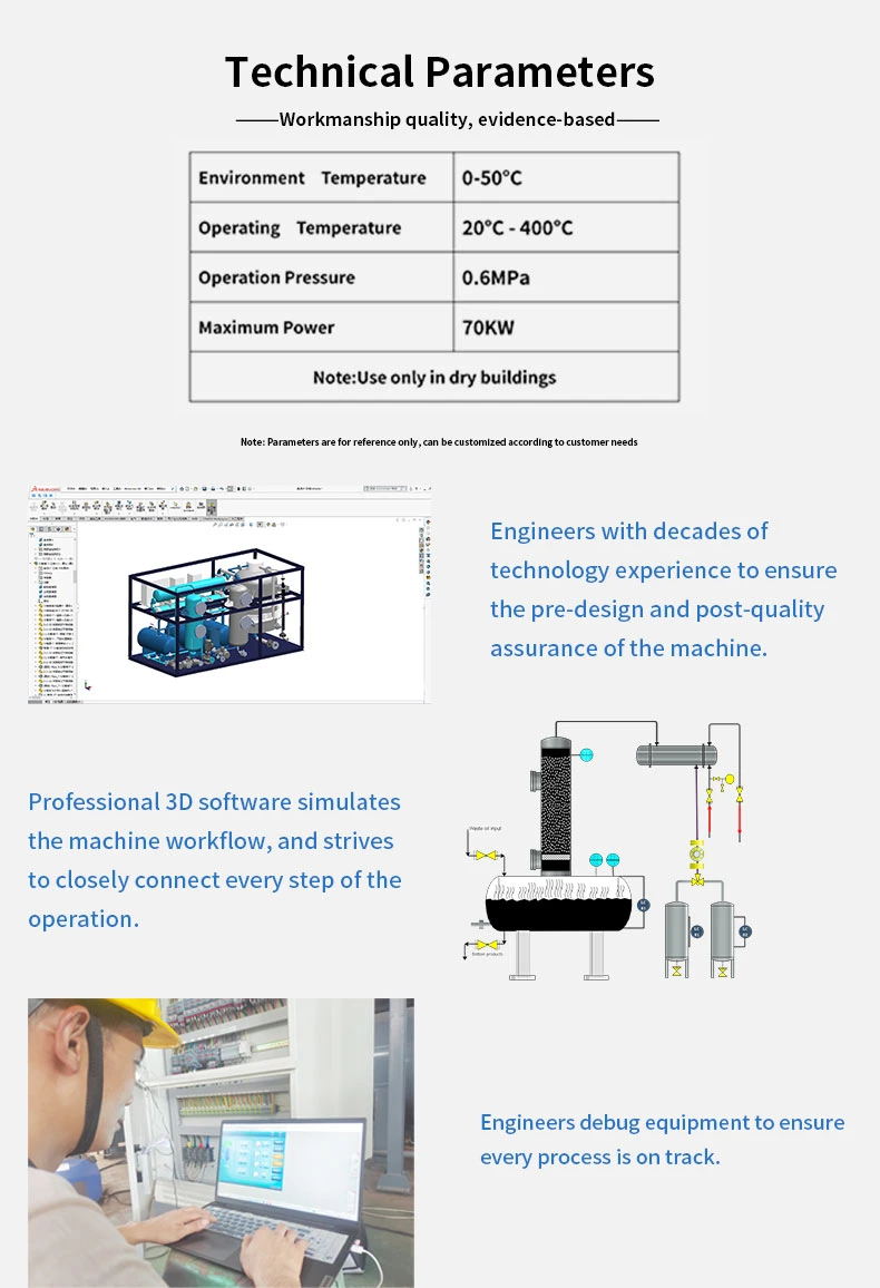 Small Equipment Waste Oil Recovery Plant Waste Oil Recovery Engine Oil Treatment Waste Fully Continuous Pyrolysis