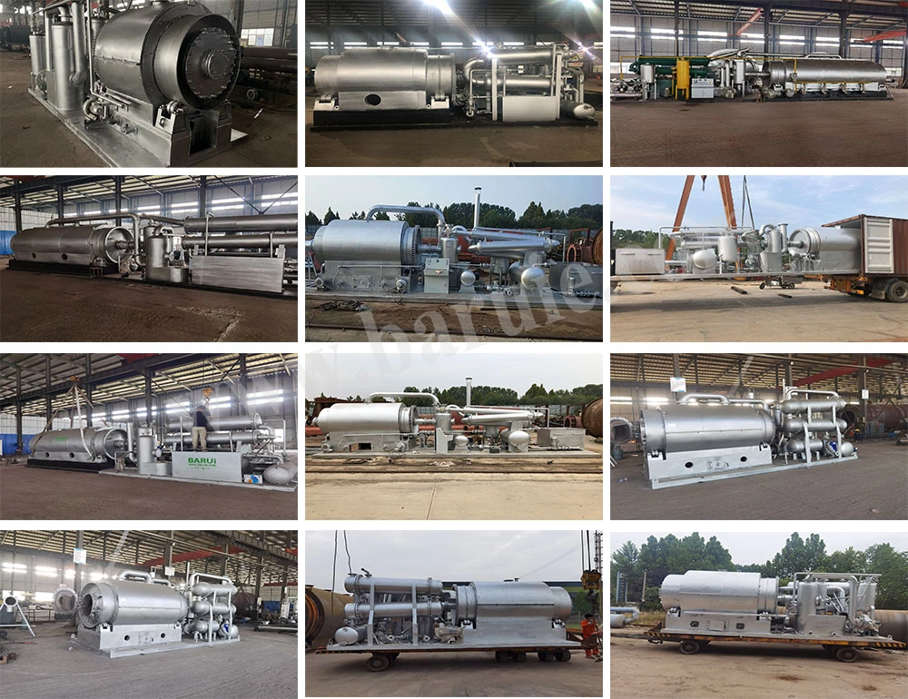 Skid Mounted Type Plastic Tyre Pyrolysis Equipment for Recycling to Fuel Oil