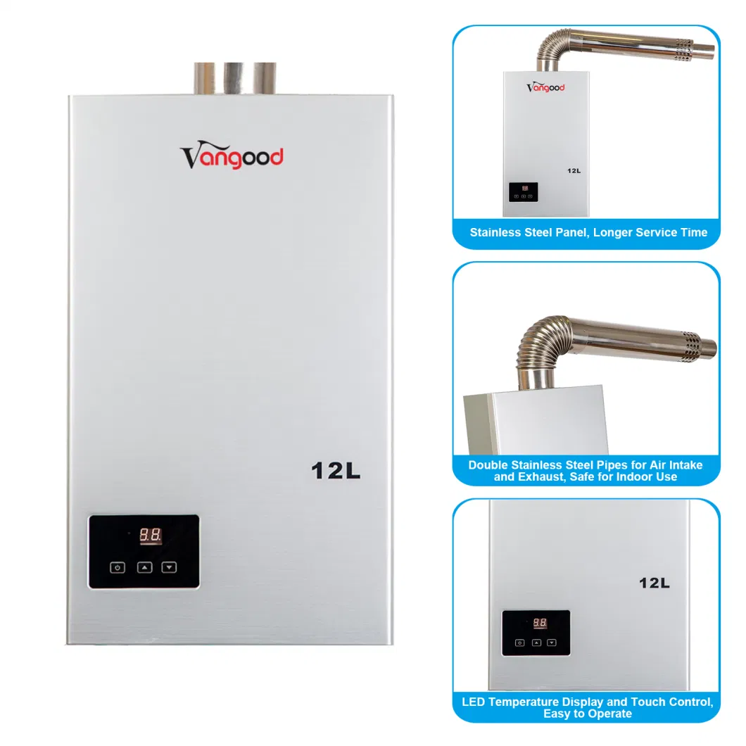 Digital Tankless Bathroom Forced Turbo Wall Mounted Constant Temperature Gas Water Heaters