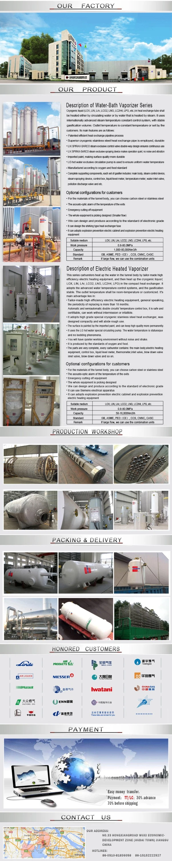 LNG Water-Bath Vaporizer and U-Tube Plate Heater