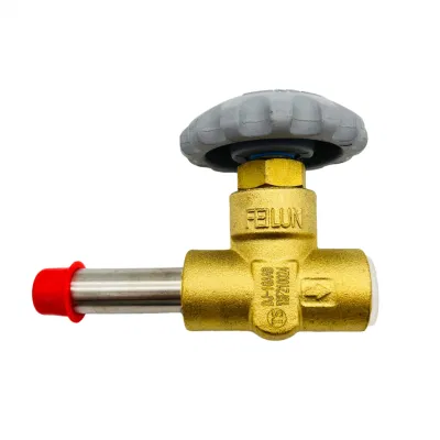 E-MARK Certificate DJ-10aab Medium Long Short Stem Brass Green Grey Handwheel Cryogenic Low Temperature Globe Shut off Valve for LNG Tank Dewar Bottie