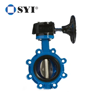 Syi BS En593 Ductile Iron Lug Type Gear Operated Water Centric Butterfly Valve