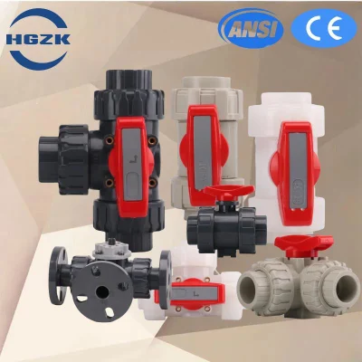 ANSI JIS Manual Electric Pneumatic Actuator Motorized Flange Threaded Ball Valve Three-Way Plastic Ball Valve