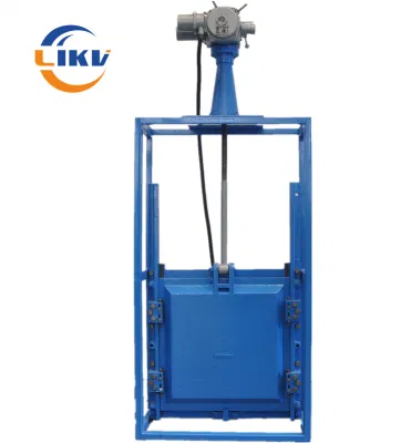 Industrial Electric/Motorized Actuator Operated Flow Control Manual Slide Gate Valve