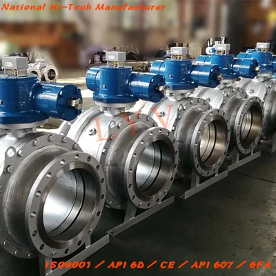 Gearbox Operated Stainless Steel Carbon Steel Flanged Ball Valve with Dib Dbb Design