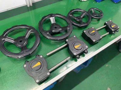 Chinese Supplier Manual Aluminum Bodyhas Self Locking Function Worm Gearbox