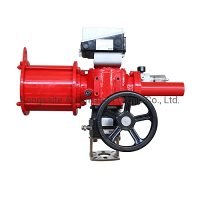 Single Acting Scotch Yoke Pneumatic Actuators by China Manufacture PTFE Coated/Ductile Cast Iron Cylinder CE/IP67/ISO5211 with Ball/Butterfly/Control Valve