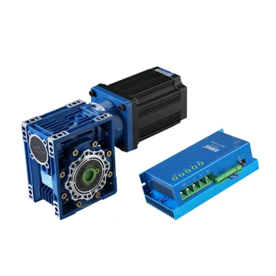 Beudmke Factory Supply Custom 24V 1000W 600W 1: 100 20 Rpm 40nm DC Worm Drive Gearbox with Electric Motor Gearbox