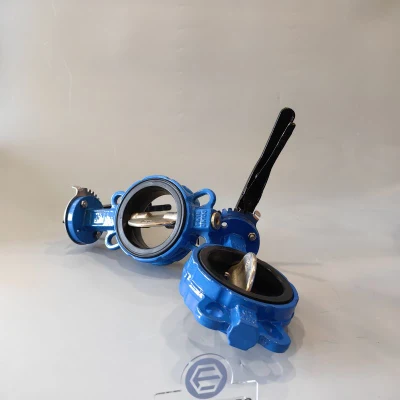 Butterfly Valve Wafer Type Ductile Iron Worm Gearbox EPDM Seat Cast Iron Di Ci Pn10 Pn16