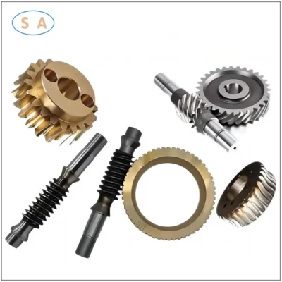 Metric Self Locking Steel Brass Pinion Wheel Steering Screw Shaft Worm Gear