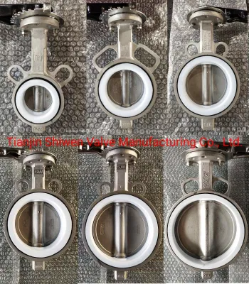 Stainless Steel 304/CF8/CF8m Wafer Type Butterfly Valve with EPDM/PTFE Seat