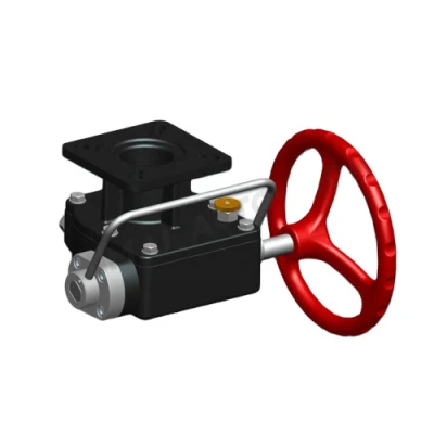 Declutchable Manual Override Gear Box for Pneumatic Actuator