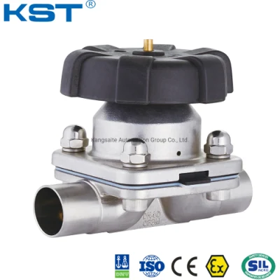 Sanitary Clamped Stainless Steel 316L Diaphragm Valve for Pharmacy with Manual Hand//Electric Actuator/Pneumatic/DIN/SMS/3A SS304 SS316L