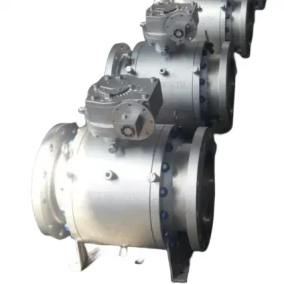 Ball Valve 16&quot; Flange Ends Carbon Steel Calss 600 Gear Operated Troniun Ball Valve