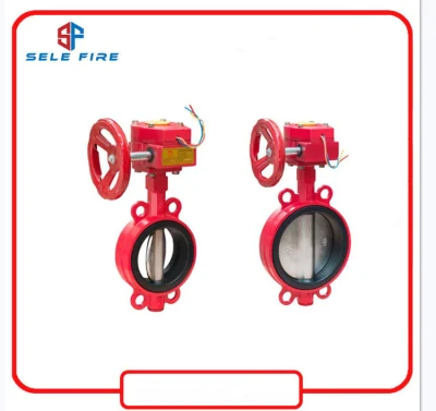 UL/FM Approved Gear Operated Grooved Fire Fighting Butterfly Valve, 300psi UL/FM Listed Wafer Butterfly Valve, Flange Butterfly Valve, Manual Butterfly Valve