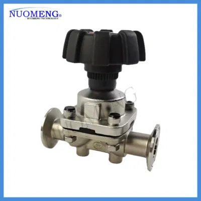 Sanitary Stainless Steel Pharmaceutical Equipment/Manual Welded /Clamped/T-Type/Diaphragm Valve with Plastic Hand Wheel (SMS-No. RG0103)