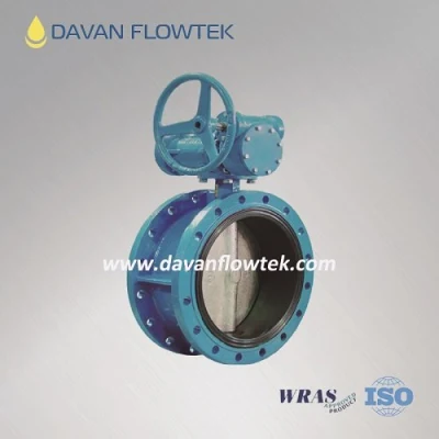 DN200 Pn16 Ductile Cast Iron Ggg50 Flange Gearbox Operated Centric Factory Flanged Water Butterfly Valve
