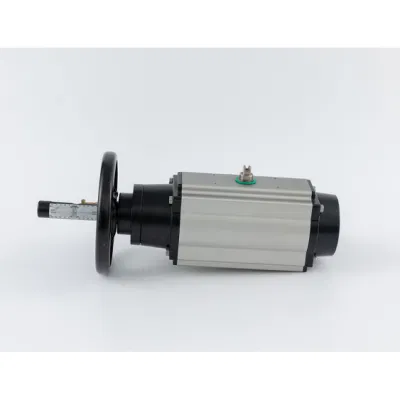Aluminum Body Spring Return/Double Acting Pneumatic Actuator with Hand Wheel