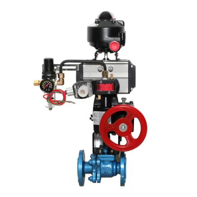 Alpha Brand Gear Box of Dgd100 with Pneumatic Actuator for Butterfly Valve