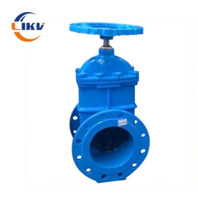 BS5163 Gate Valve Ductile Iron Double Flange Non Rising Stem Resilient Seated Gate Valve Handwheel Gearbox Actuator Operation