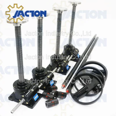 Hand Wheel Screw Jacks 2.5 Tons 300 mm Lifts Hand Worm Gear Jack, Hand Operated Screw Jacks Is Driven by a Hand Wheel or Crank or Handle in Stock