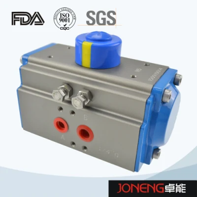 Pneumatic/Electric IP67 Aluminum Rack Pinion Single Double Acting Air Torque Spring Return Linear Rotary 90/120/180 Degree Actuator for Ball Valves (JN-BV1019)
