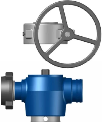 Worm Gear Operated T Type Globe Valve Manual Operated Flanged Plug Valve with Gear