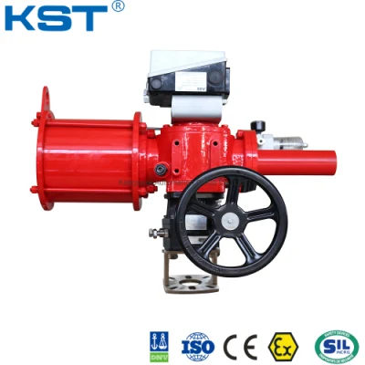 High-Temperature Type Ductile Cast Iron Cylinder Double Acting/Single Acting/Spring Returnscotch Yoke Heavy Duty Pneumatic Actuator CE/ISO9001/IP67