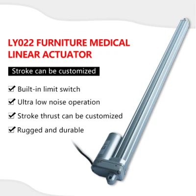 Lunyee 600mm Stroke Customized 2000n IP65 Quiet Worm Drive Electric 12V 24V DC Motor Linear Actuator for Industrial Equipment