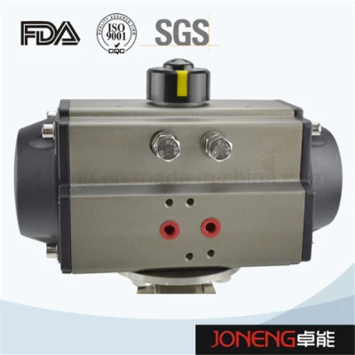 Pneumatic/Electric IP67 Aluminum Rack Pinion Single Double Acting Air Torque Spring Return Linear Rotary 90/120/180 Degree Actuator for Ball Valves (JN-BV1019)