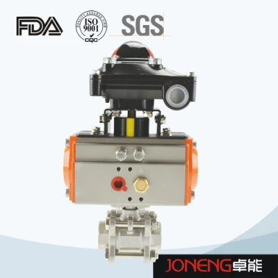 Pneumatic/Electric IP67 Aluminum Rack Pinion Single Double Acting Air Torque Spring Return Linear Rotary 90/120/180 Degree Actuator for Ball Valves (JN-BV1019)