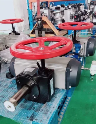 Pneumatic Valve Actuator Manual Operation/Manual Override Gearbox