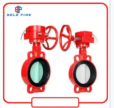 UL/FM Approved Gear Operated Grooved Fire Fighting Butterfly Valve, 300psi UL/FM Listed Wafer Butterfly Valve, Flange Butterfly Valve, Manual Butterfly Valve