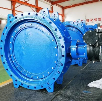 Hot Selling Metallic Seated Flang End Gear Box Operated Double Eccentric Butterfly Valve