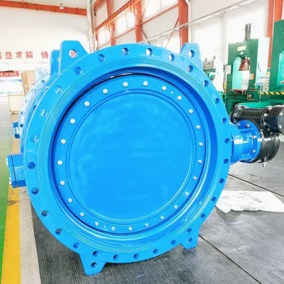 Hot Selling Metallic Seated Flang End Gear Box Operated Double Eccentric Butterfly Valve