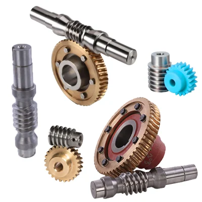 Transmission Manufacturers Suppliers Plastic Metal Cast Iron Stainless Steel Brass Small Helical Worm Wheel Globoid Speed Steering Screw Gear Set Drive Shaft