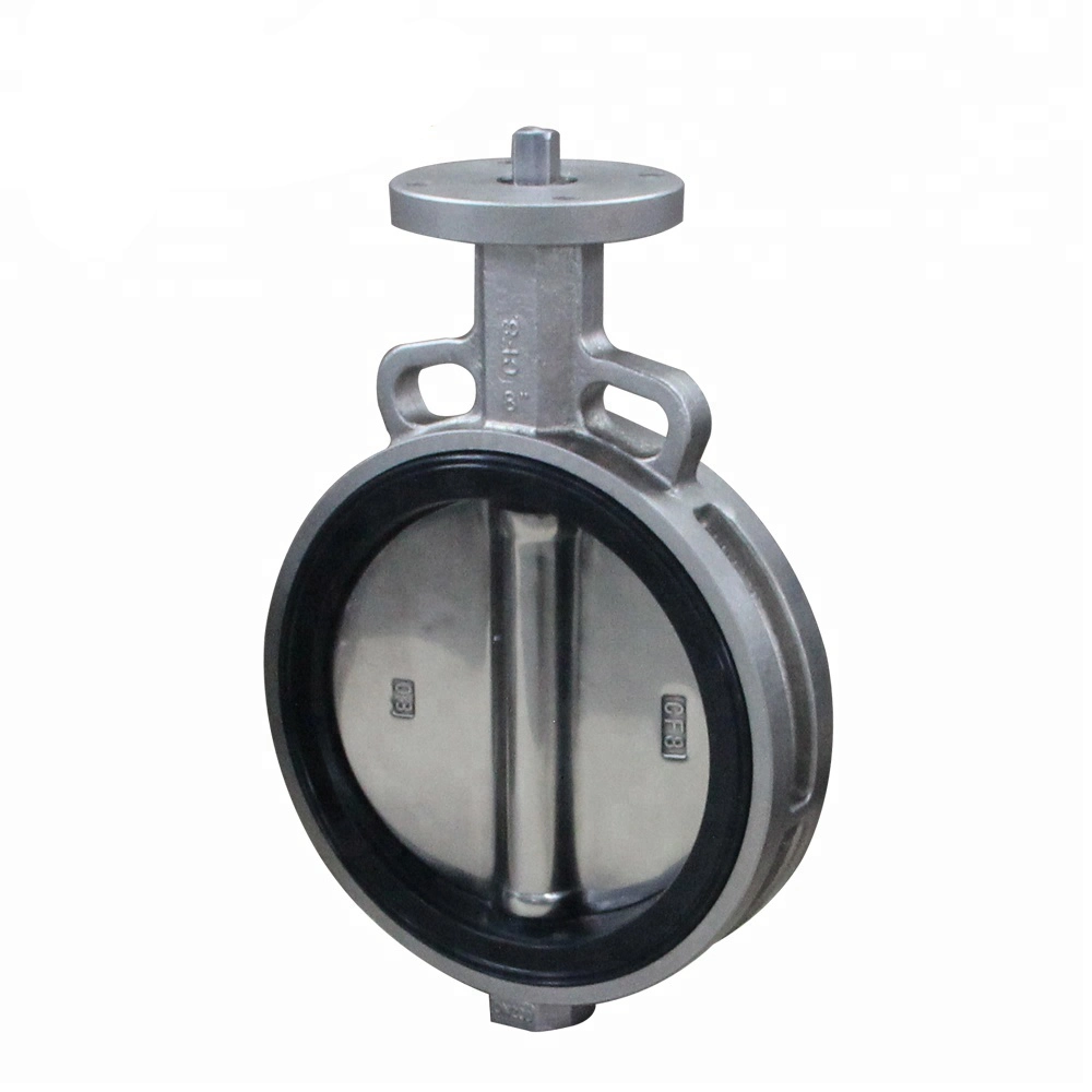 NBR/Buna-N Seat Gear Stainless Steel Disc Wafer Butterfly Valve with Aluminium Hand Lever Operated