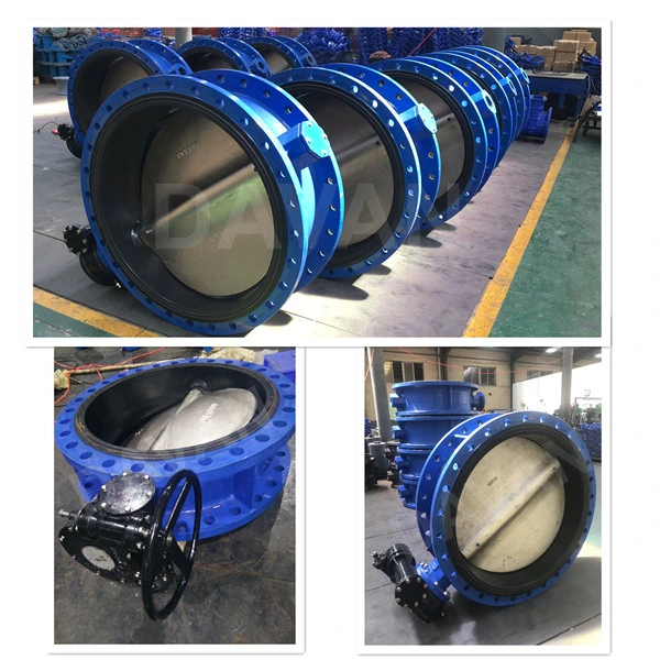 DN200 Pn16 Ductile Cast Iron Ggg50 Flange Gearbox Operated Centric Factory Flanged Water Butterfly Valve