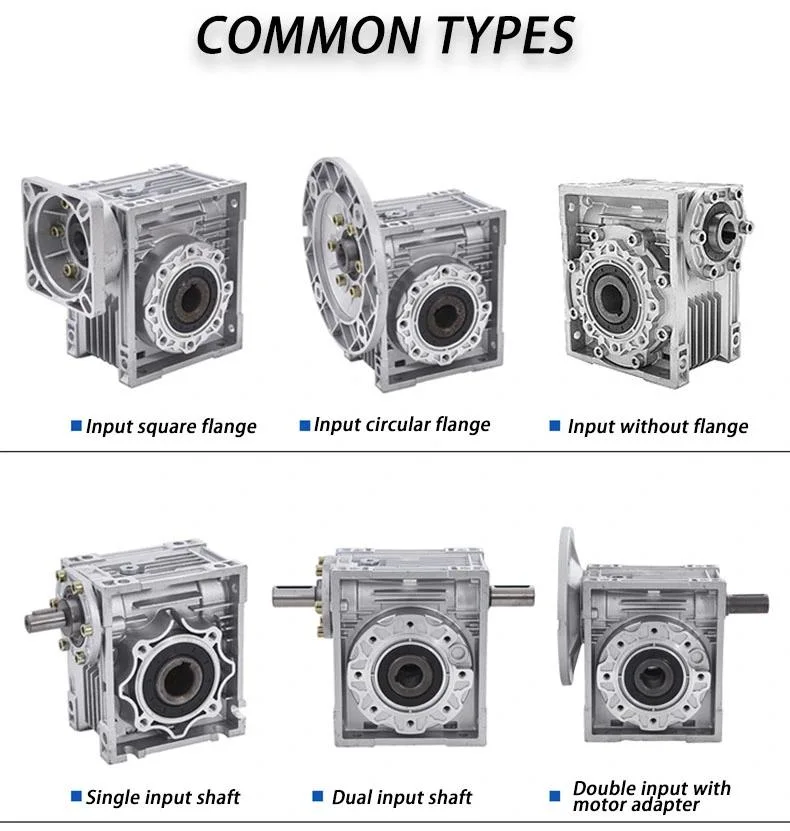 RV Series Right Angle Gearmotor Worm Gearbox with Motor High Torque Mechanical Speed Reducer