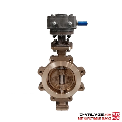 Gearbox Operated Bronze C95800 C83600 B62 Wafer Lug High Performance Concentric Butterfly Valve